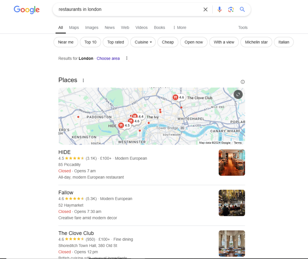 local seo for restaurants